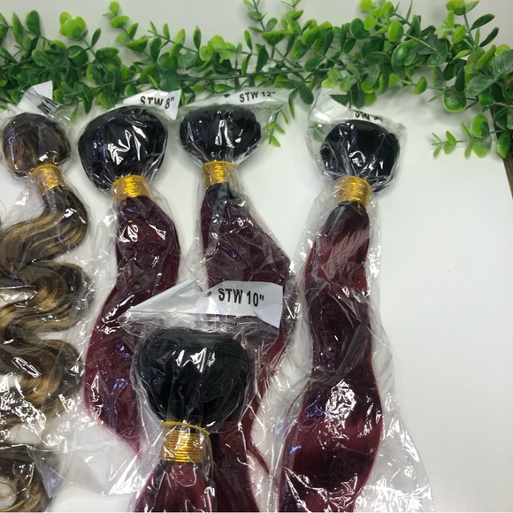 9 Bundles Of Synthetic Hair • Wavy, Curly, Straight, Highlight & Ombre - Picture 2 of 9